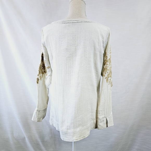 NWT Soft Surroundings Charlotte Embroidered Top Medium - Picture 8 of 11
